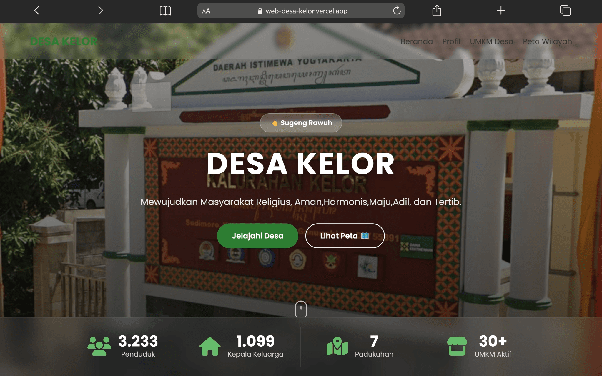 Web Desa Kelor & UMKM