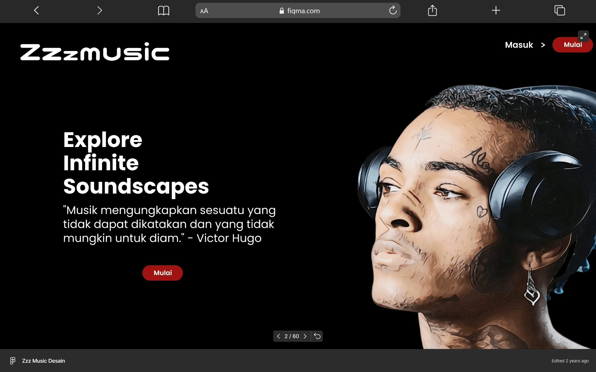 UI/UX Design ZZZ Music